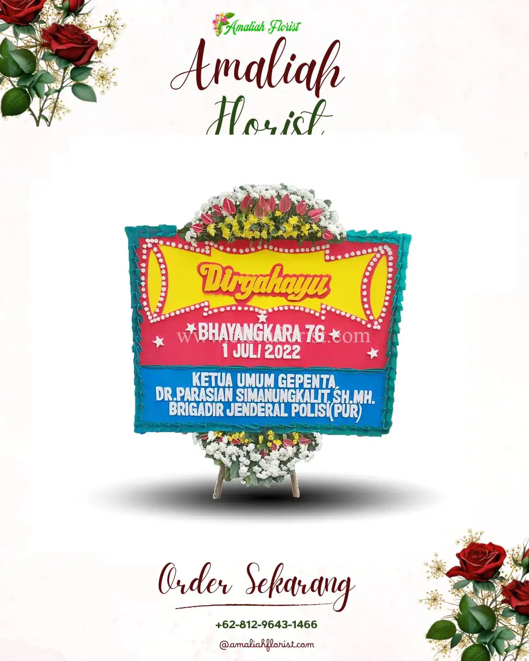 Papan Bunga HUT Ulang Tahun Long Kali